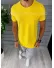 Tricou barbati galben slim fit DEFB1386 cu mic defect P19-1.2